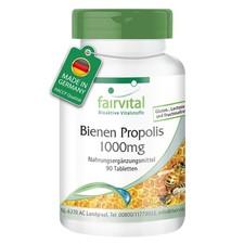 Bienen Propolis Extrakt 1000mg - 90 Tabletten hochdosiert 3% Galangin, fairvital