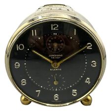 Junghans Wecker Trivox Silentic Uhr Tischuhr Mechanisch Gold Schwarz Vintage Alt