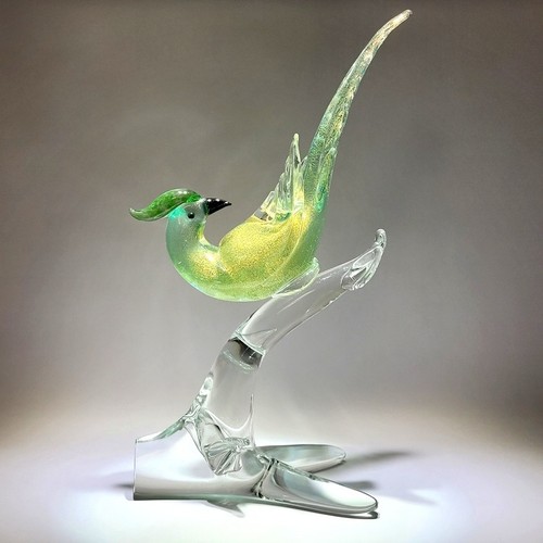 Glasskulptur paradiesvogel - glasskulptur,