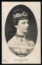 Kaiserin Elisabeth Sissi von Österreich mit Krone, Ansichtskarte 