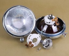 2 Scheinwerfer Ø130 Halogeen H4 + Birnen  für Fendt Eicher Güldner Schlüter