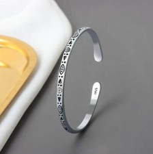 Armspange Herren Unisex Sterling Silber 925 Armband Armreif Dehnbar Flexibel NEU