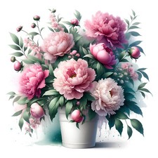 Wandbild Pfingstrosen