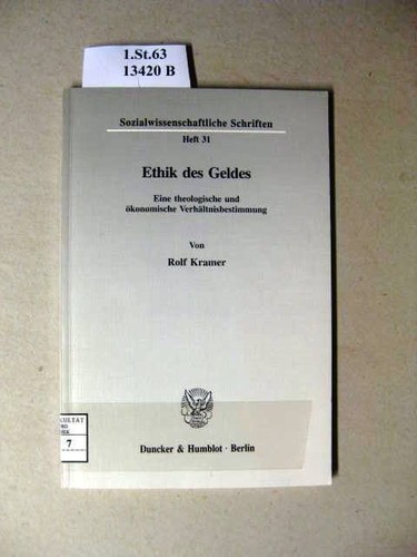 Ethik des geldes eine - des, geldes.