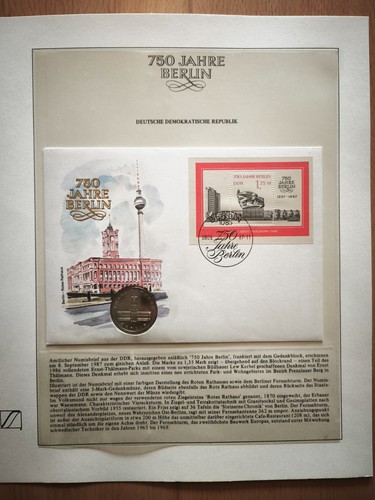750 jahre berlin numisbrief - berlin,