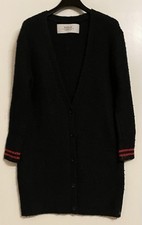 Replay Strickjacke Strickmantel Cardigan Jacke Gr. XL Schwarz Lang