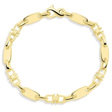 Plattenarmband 6mm 585er