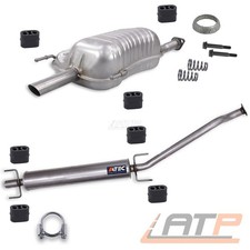 AUSPUFFANLAGE MITTELSCHALLDÄMPFER ENDSCHALLDÄMPFER FÜR OPEL ASTRA G CC T98 1.6
