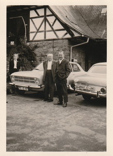 Vintage foto männer - vintage, opel