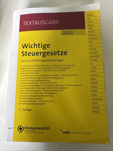 Wichtige steuergesetze mit - wichtige,