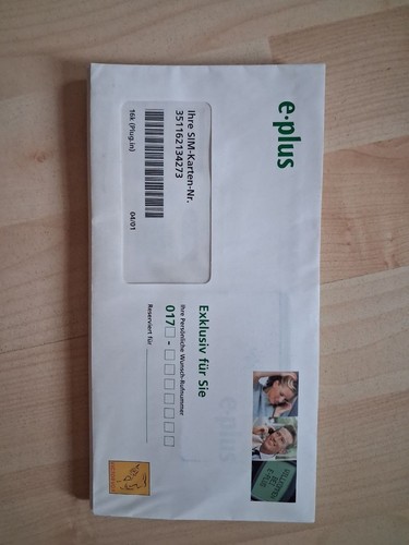Plus sim karte 2001 - e-plus,