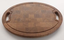 1 Schneidebrett 45x33cm x24mm Eiche Stirnholz Hackbrett Küche Tablet Party