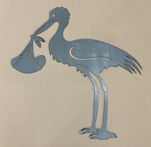 Blechschild baby storch - blechschild,