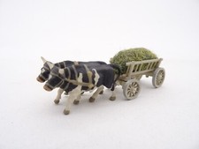 Preiser H0 Ochsen-Gespann mit Anhänger und Ladung RR1950 o.