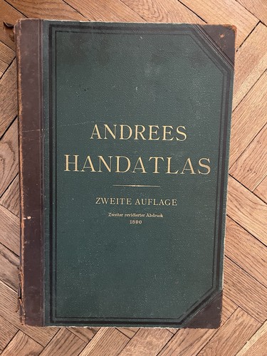 Andrees handatlas 1890 karten - handatlas,