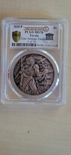 2020 Tuvalu 1$ Zeus Gods of Olympus 1oz Unze Silber Antique PCGS MS70, 1 of 50