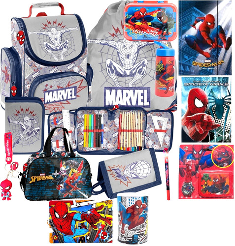 Spiderman schulranzen set - spiderman,