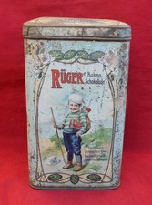 Alte Blechdose Otto Rüger Hansi Cacao um 1910 Schokolade Dresden