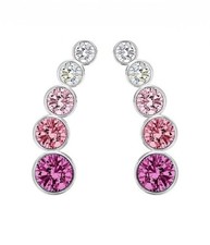 Swarovski Ohrstecker Harley, rosa/pink, rhodiniert, Artikel Nr. 5198391