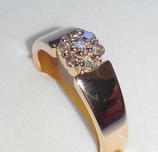 Diamant- Ring - 0.22 ct - 925/- SILBER ROSÉGOLD PLATTIERT 