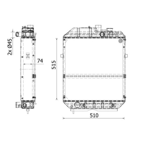Kühler motorkühlung mahle - kühler,