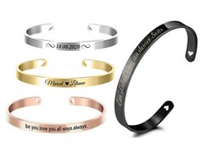ID Edelstahl Armreif + Gravur