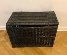 Truhenkorb geflochten schwarz stabil funktional (187)