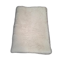FREOSEN Wohnzimmerteppich weiss 160 x 230 cm Langflor Schlafzimmerteppich flausc