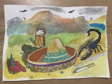 Modernes Aquarell Stillleben