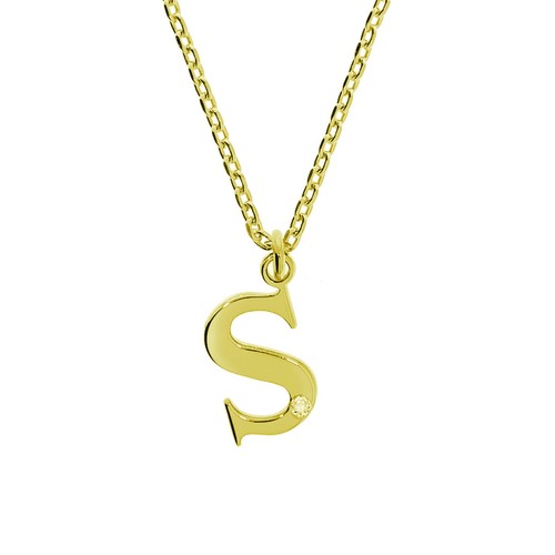 Halskette buchstabe - buchstabe, s