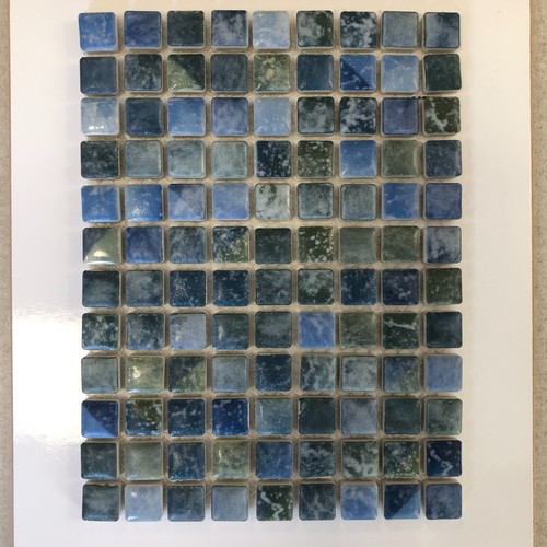 Mosaik fliese blau - mosaik, keram