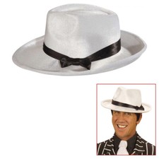 GANGSTER HUT WEIß SAMT