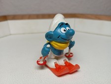 Bully Winter Schlumpf Ski - 20091 - Peyo Schlümpfe Skier Stöcke rot weiß 