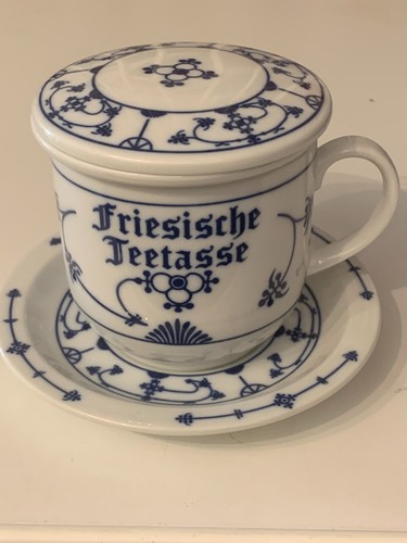 Friesische teetasse weiß blau - friesische,