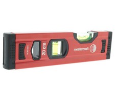 meistercraft Wasserwaage 200mm Aluminium 20cm PROFI Messwaage Libelle Mini 1mm/m