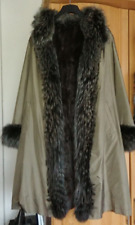 Wunderschöner Pelzmantel mit Silberfuchs Gr. 42 44  L Pelzfutter Fuchsmantel