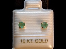 Smaragd Ohrstecker - 4 mm -