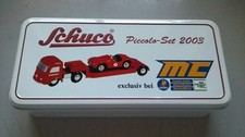 Schuco Piccolo Mercedes Sattelzugmaschine Tieflader 742 Renndienst Set 2003