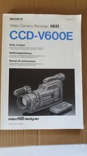 Bedienungsanleitung Camera Sony CCD-V600E