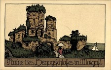 Steindruck Ak Wolgast in