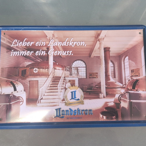 Landskron blechschild aus - blechschild,