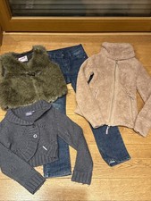Mädchen Fellweste Manguun Strickjacke Felix Bühler Teddyjacke Jeans Größe 128