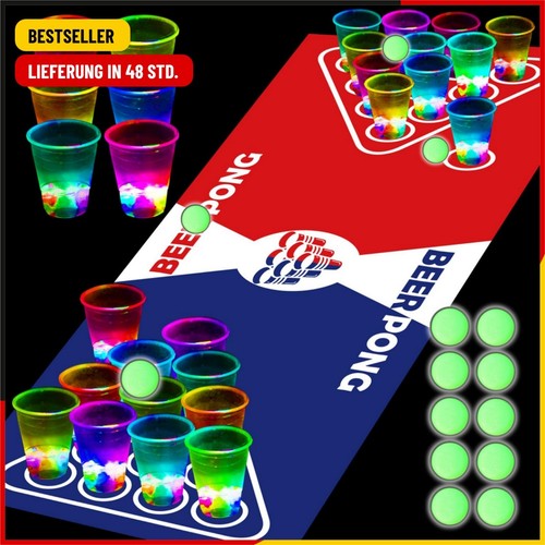 Glowing pong table mat - pong,