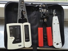 Netzwerk Werkzeugset Kabeltester Auflegewerkzeug Crimpzange