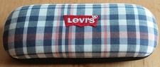 LEVI'S Brillenetui Brillenbox Hartschale oben Kariert  unten Schwarz  16x6,5 cm