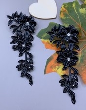 Blumen Ohrringe Schwarz –