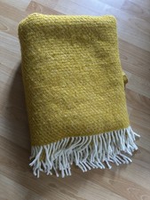 KLIPPAN Wolldecke, gelb, 130 x