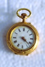 Taschenuhr Herren Remontoir Cylindre 10 Rubis 583 Gold 14 Karat (518)