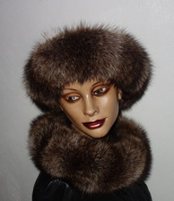 Waschbär Fell Stirnband Sky Band Pelz Kragen Winter Schal Haarband Raccoon Fur