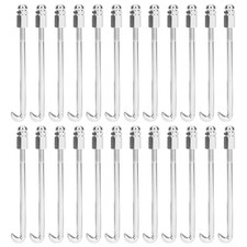 24x Banjo Hooks Silver Metal Chrome Plated Parts Musical Instrument Accessories